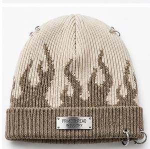 Bonnet d'hiver tendance en gros, bonnets tricotés unisexes, broderie personnalisée, bonnets jacquard, bonnets à pompon, bonnets tricotés pour hommes - Product Image 1