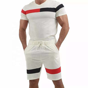 Ensemble d'été pour hommes, crop top oversize 100% coton, t-shirts et shorts à col rond, fabriqué au Pakistan, haute qualité. - Product Image 4