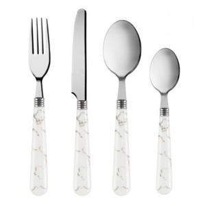Modern <b>Marble</b> Handle Cutlery <b>Set</b> Stainless Steel Flatware Spoon Fork Knife <b>Set</b> Stylish Dining Utensils Durable Kitchen <b>Set</b> - Product Image 5