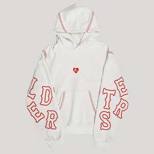 Sudaderas con Capucha Extra Grandes de Invierno de Alta Calidad, 100% Algodón, Forro Polar, Diseño de Letras Bordadas para Hombre - Product Image 3