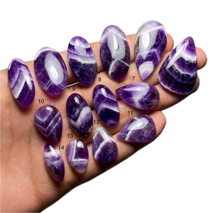 Cabochons en améthyste, pierres précieuses de quartz, formes variées (rond, marquise, ovale, goutte), tailles et formes assorties, lot en vrac - Product Image 1