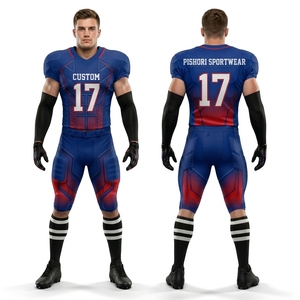 Custom <b>White</b> Red American Football Uniform Polyester Sublimation Jersey and <b>Pants</b> with Bold Diagonal Stripes - Product Image 3