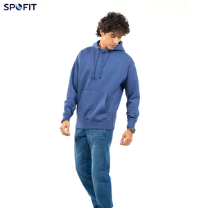 Sweat à capuche personnalisé pour homme, 100% coton molletonné, coupe ample, manches longues, poche kangourou, logo personnalisé - Product Image 6
