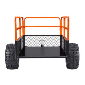 28 Cu. Rimorchio da Giardino in Acciaio da 1800 libbre con Ribaltabile per ATV/UTV, Pannello Posteriore Rimovibile, Resistente per un Trasporto Conveniente - Product Image 1