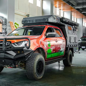 Custom Flatbed Four Wheel Camper Truck <b>Bed</b> Camper <b>Slide</b> In Pickup RV Off Road Camping Module with Kitchen Sleeping Setup - Product Image 4