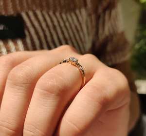 Anillo de Compromiso con Diamante Cultivado en Laboratorio de 1 Quilate, Corte Brillante Redondo, Oro de 10k, 14k, 18k, Sin Níquel, Sin Plomo, Joyería Personalizable al por Mayor - Product Image 3