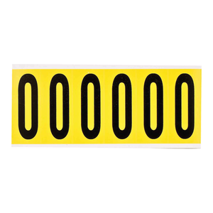 Lettres et chiffres adhésifs repositionnables Brady 3 en noir sur jaune pour l'étiquetage industriel - Product Image 2
