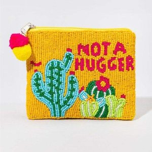 Choose Happy Beaded Coin Purse Cute Open Closure Handmade <b>Mini</b> <b>Pouch</b> with Chain Strap and Polyester Lining BY MULTI CRAFT - Product Image 3