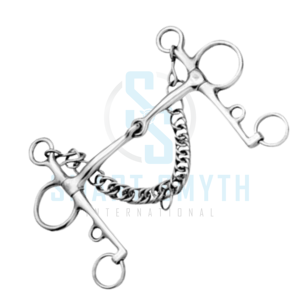 Mors de cheval professionnel en acier inoxydable avec chaîne de bridage pour l'équitation et l'entraînement - Product Image 2
