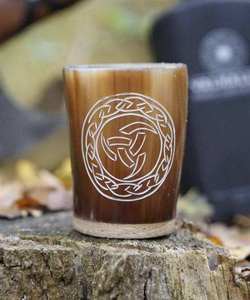 Taza Vikinga Hecha a Mano de Cuerno de Búfalo Natural, Jarra Tradicional de Cuerno Pulido, Taza Rústica Medieval para Bebidas - Product Image 5