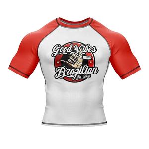 Rashguard de compression personnalisé pour homme, manches longues, pour BJJ, MMA, grappling, entraînement, respirant, séchage rapide, antibactérien - Product Image 1