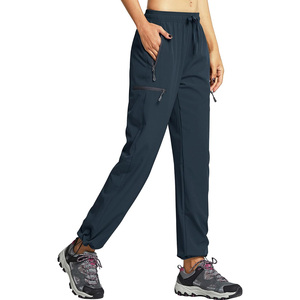 Pantalon de randonnée pour femme de haute qualité, séchage rapide, taille élastique, poches zippées, coupe classique, toutes saisons, vêtements d'extérieur - Product Image 1