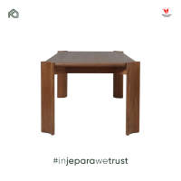 Table à manger minimaliste en teck, forme rectangulaire, design moderne, écologique, imperméable, durable, pour extérieur, ferme, hôtel