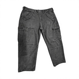 Pantalones Cargo para Hombre y Mujer, Color Sólido, Largos, con Múltiples Bolsillos, Corte Regular, Cintura Media, Cierre de Botones, Estilo Urbano para Primavera - Product Image 1