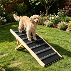 Scale Regolabili in Legno per Animali Domestici con Superficie Antiscivolo e Cuscinetti in Schiuma Lavabili per Soggiorno, Taglia XL, Motivo Animale - Product Image 4
