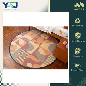 Tapis d'extérieur ronds élégants et modernes pour pique-nique/plage, 100 % polypropylène, qualité supérieure, vente en gros - Product Image 2