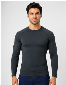 Sous-vêtement médical respirant de qualité supérieure pour hommes, chemise d'uniforme médical à manches longues, coupe ajustée personnalisée, séchage rapide, pour hôpital - Product Image 1