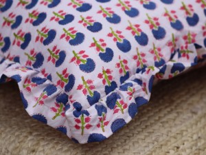 Handmade Bohemian Cotton Frill Cushion Cover <b>Indian</b> Block Print Floral <b>Throw</b> Pillows Luxury Raffle Ruffled Pillow Covers - Product Image 6