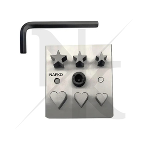 Juego de 6 Cortadores de Discos de Acero Inoxidable en Forma de Estrella y Corazón, Diferentes Tamaños: 13mm, 16mm y 19mm, Ambas Formas - Product Image 4