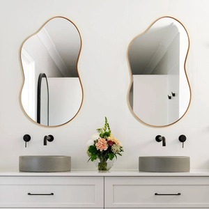 Cloud Shape Gold Wall Mirror Perfect For Bathroom Fresh Spaces And Room Decor Adds Soft And Modern Aesthetic Appeal From India - Product Image 4