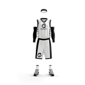 Uniforme de Baloncesto Sublimado de Malla Transpirable Personalizado OEM, Talla Grande, con Tela 100% Poliéster - Product Image 3