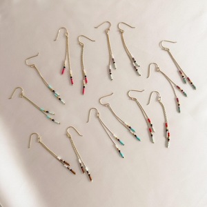 Trendy Seed bead earrings boho earrings western earrings beaded boho earrings minimalist earrings gold beaded earrings By UO - Product Image 4