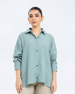 Cotton-Linen Blend Solid Shirt Turn-down Collar Single Button Regular Fit Lightweight Breathable Casual Unisex shirt - Product Image 1