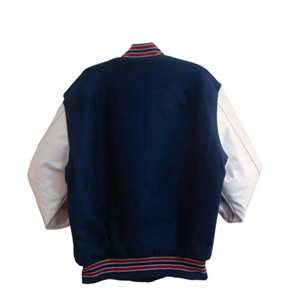 Chaqueta Varsity de Lana Premium con Mangas de Cuero, Bordado Personalizado, Estilo Universitario, Fabricante OEM - Product Image 2