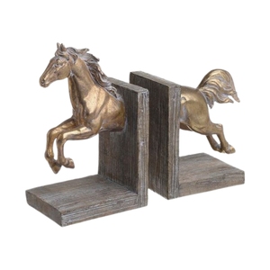 Handcrafted Natural Horn & Silver Metal Decorative Bookends Pair Heavy Duty Vintage Tabletop <b>Book</b> <b>Ends</b> - Product Image 2