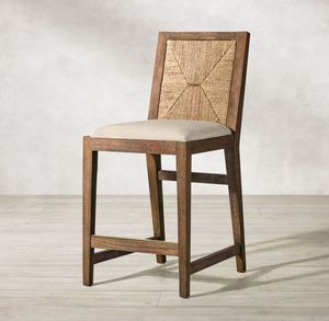 Silla de Comedor Moderna de Lujo para Hotel, Madera de Roble Macizo con Asiento Tapizado en Mimbre, Muebles para Comedor - Product Image 1