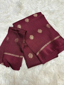 Sari KANCHI Reversible de Seda Tradicional con Tejido ZARI para Mujer - Ideal para Bodas, Fiestas y Diwali, para Todas las Estaciones, Largo hasta el Suelo - Product Image 3
