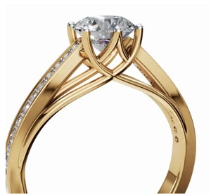 Anillo de Diamante Cultivado en Laboratorio, Redondo, 0.416 Quilates, 23 Piedras, Joyería de Oro Sólido en Oro Amarillo, Rosa y Blanco de 9KT, 14KT y 18KT para Mujer - Product Image 3