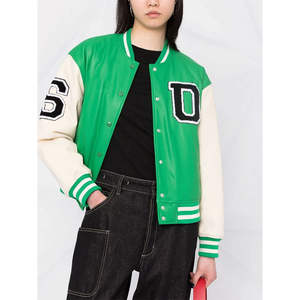 Chaqueta Varsity de Calidad para Hombre, Nueva Llegada, Cuello Alto, Transpirable, Ecológica, con Forro de Piel Sintética, Impermeable, Teñido Liso - Product Image 4