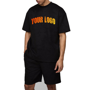 Ensemble homme 2 pièces, chemise et short, logo personnalisé, streetwear, 100% coton, ensemble décontracté imprimé, personnalisez votre propre logo, service OEM - Product Image 1