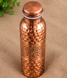 Table Decorative Metal Water <b>Bottle</b> With Glass OEM ODM Customized Engraved Designer Drinking <b>Bottle</b> With Logo Pattern - Product Image 3