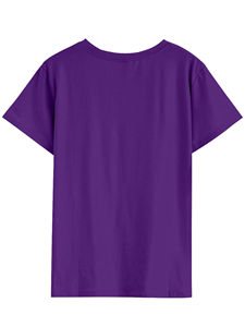 Camiseta de verano para mujer, talla grande, 100% algodón, blanca, lisa, informal, con cuello redondo y manga corta, en oferta. - Product Image 3