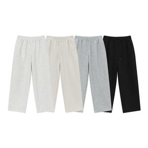 High Quality Custom Men Loose Cotton Straight Sport Pants Casual Solid Color Sweatpants For MenCustom Casual <b>Vintage</b> <b>French</b> - Product Image 1