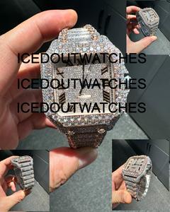 Montres de luxe Hip Hop Iced Out VVS1 D Color Moissanite Diamond pour hommes, mouvement automatique, verre saphir, qualité supérieure - Product Image 4