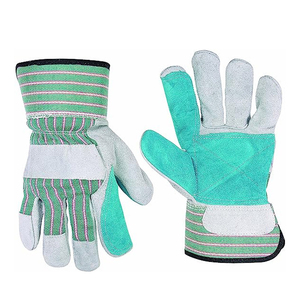 Guantes de Trabajo de Seguridad de Cuero Vacuno de Primera Calidad, Servicio OEM, Guantes Transpirables para Jardinería y Trabajo General - Product Image 1