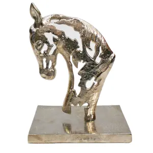 Escultura de cavalo personalizada, venda quente de metal artesanato decorativo, escultura de cavalo de mesa personalizada, escultura de mesa da índia
