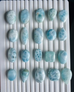 Larimar de Qualité Supérieure, Cabochons de Pierres Précieuses en Vrac, Formes Variées Lisses - Poli, Prix de Gros pour la Fabrication de Bijoux - Product Image 2