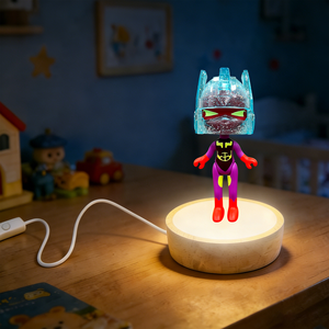 Lámpara Nocturna LED HelmeTeam Glitters Neptune con Base Luminosa, Cable USB, Control de un Botón, Tamaño Pequeño, Luz Blanca Cálida Suave de 2700K para Dormitorio - Product Image 4