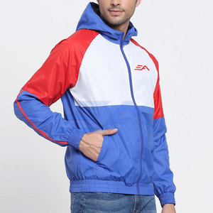 Vestes coupe-vent d'hiver pour hommes, très vendues, à capuche, écologiques, respirantes, col montant, logo personnalisé sur le devant, grandes tailles - Product Image 3