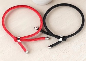 Minimalist Rope Bracelet Adjustable Cord Bracelet for <b>Men</b> Women Stainless Steel Simple Couple Gift - Product Image 2