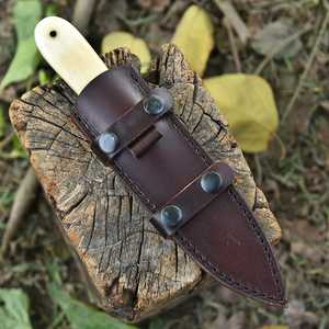 Spear Point Hand Forged Camping <b>Knife</b> Stainless Steel Blade Ivory <b>Handle</b> Outdoor Survival Tactical Fixed Blade Hunting <b>Knife</b> - Product Image 6