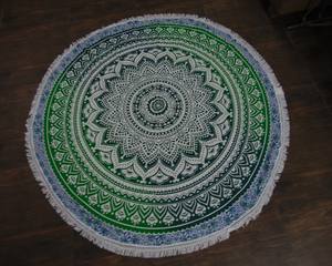 Mantel de Mesa de Algodón con Diseño de Mandala, Tapiz Impreso para Eid Musulmán, 100x100cm, Lavable a Máquina, Personalizable, Hecho a Mano - Product Image 5