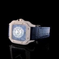 Montres de luxe unisexes les plus vendues, serties de diamants de laboratoire, clarté VVS, bracelet en acier inoxydable glacé, mouvement mécanique ETA