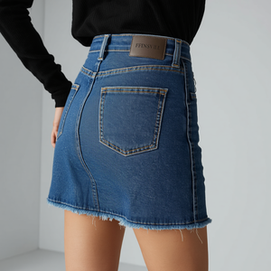 Jupe en jean pour femme, denim, mode décontractée, confortable, à porter au quotidien, avec personnalisation OEM ODM - Product Image 1