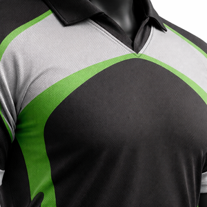 Conjunto de Uniforme de Cricket Personalizado, Camiseta Polo y Pantalones, Negro y Verde, Ropa Deportiva para Equipos, Fabricante OEM ODM Directo de Fábrica - Product Image 6