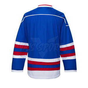 Maillot de hockey sur glace personnalisé par sublimation, respirant, en maille, pour entraînement d'équipe, avec numéro brodé, uniforme - Product Image 2